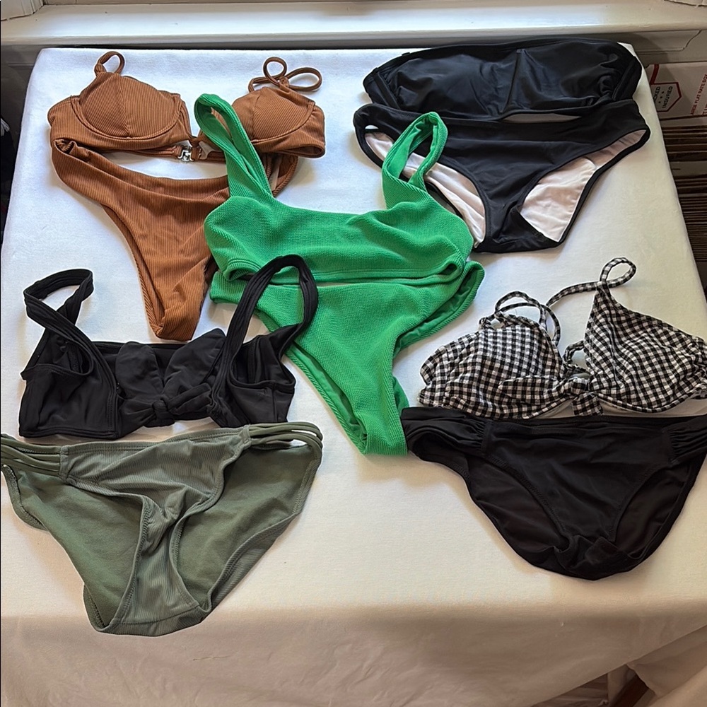 Stylish Women's Swimwear Collection - Green, Black, Brown
